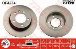 TRW Disc frana TRW DF4234 (DF4234) - automobilus