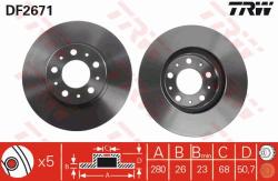 TRW Disc frana TRW DF2671 (DF2671) - automobilus