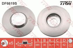 TRW Disc frana TRW SINGLE DF6619S (DF6619S)