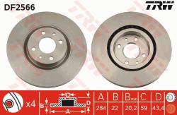 TRW Disc frana TRW DF2566 (DF2566) - automobilus