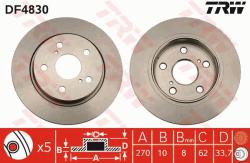 TRW Disc frana TRW DF4830 (DF4830) - automobilus