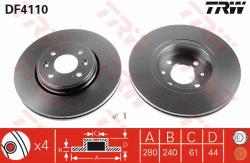TRW Disc frana TRW DF4110 (DF4110) - automobilus