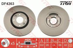 TRW Disc frana TRW DF4363 (DF4363) - automobilus