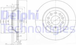DELPHI Disc frana DELPHI BG3956C (BG3956C) - automobilus