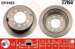 TRW Disc frana TRW DF4483 (DF4483) - automobilus