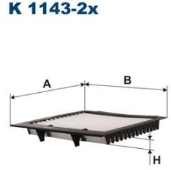 FILTRON Filtru, aer habitaclu FILTRON K 1143-2x (K 1143-2x)