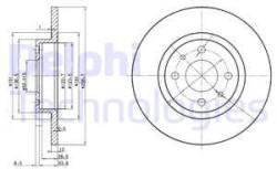 DELPHI Disc frana DELPHI BG2411 (BG2411) - automobilus
