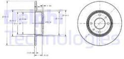DELPHI Disc frana DELPHI BG2322 (BG2322) - automobilus