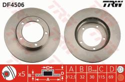 TRW Disc frana TRW DF4506 (DF4506) - automobilus