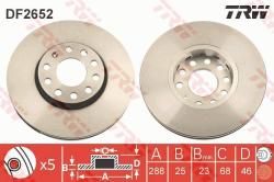 TRW Disc frana TRW DF2652 (DF2652) - automobilus