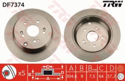 TRW Disc frana TRW DF7374 (DF7374) - automobilus