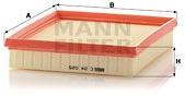 Mann-filter Filtru aer MANN-FILTER C 24 025 (C 24 025) - automobilus
