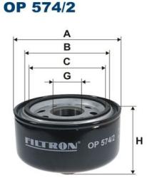 FILTRON Filtru ulei FILTRON OP 574/2 (OP 574/2) - automobilus