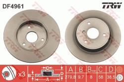 TRW Disc frana TRW DF4961 (DF4961) - automobilus