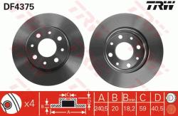 TRW Disc frana TRW DF4375 (DF4375) - automobilus