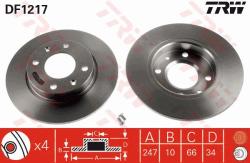 TRW Disc frana TRW DF1217 (DF1217) - automobilus