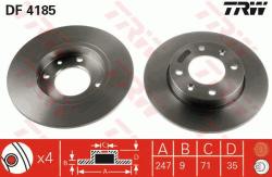 TRW Disc frana TRW DF4185 (DF4185) - automobilus