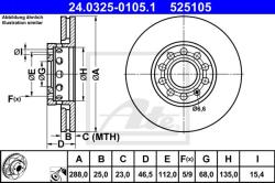ATE Disc frana ATE PowerDisc 24.0325-0105.1 (24.0325-0105.1)