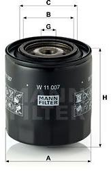 Mann-filter Filtru ulei MANN-FILTER W 11 007 - automobilus
