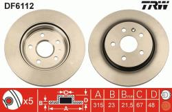 TRW Disc frana TRW DF6112 (DF6112) - automobilus