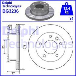 DELPHI Disc frana DELPHI BG3236 (BG3236) - automobilus