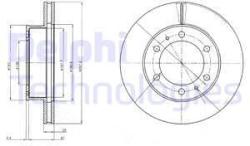 DELPHI Disc frana DELPHI BG4211C (BG4211C) - automobilus