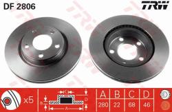 TRW Disc frana TRW DF2806 (DF2806) - automobilus