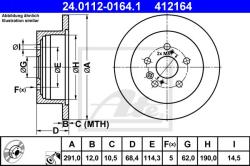 ATE Disc frana ATE 24.0112-0164.1 - automobilus