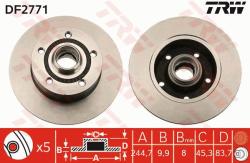 TRW Disc frana TRW DF2771 (DF2771) - automobilus