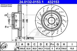 ATE Disc frana ATE 24.0132-0153.1 (24.0132-0153.1)