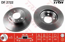 TRW Disc frana TRW DF2722 (DF2722) - automobilus