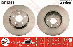 TRW Disc frana TRW DF4264 (DF4264) - automobilus