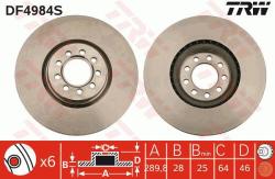 TRW Disc frana TRW SINGLE DF4984S (DF4984S)