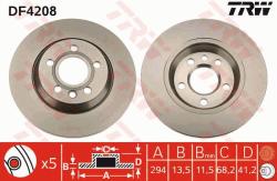 TRW Disc frana TRW DF4208 (DF4208) - automobilus