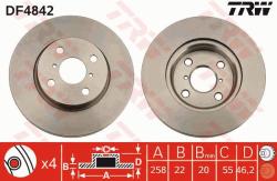 TRW Disc frana TRW DF4842 (DF4842) - automobilus