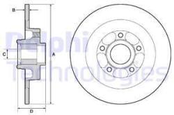 DELPHI Disc frana DELPHI BG9138RS (BG9138RS) - automobilus
