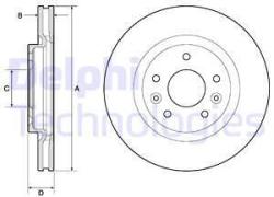 DELPHI Disc frana DELPHI BG4770C (BG4770C) - automobilus