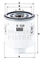 Mann-filter Filtru ulei MANN-FILTER W 7038 (W 7038) - automobilus