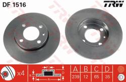TRW Disc frana TRW DF1516 (DF1516) - automobilus