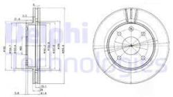 DELPHI Disc frana DELPHI BG4003 (BG4003) - automobilus