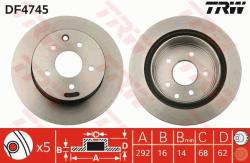 TRW Disc frana TRW DF4745 (DF4745) - automobilus