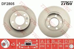TRW Disc frana TRW DF2805 (DF2805) - automobilus