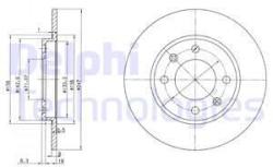 DELPHI Disc frana DELPHI BG2800 (BG2800) - automobilus