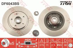 TRW Disc frana TRW SINGLE DF6043BS (DF6043BS)
