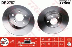 TRW Disc frana TRW DF2757 (DF2757) - automobilus