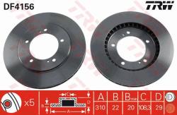 TRW Disc frana TRW DF4156 (DF4156) - automobilus