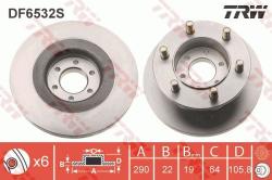 TRW Disc frana TRW SINGLE DF6532S (DF6532S)