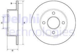 DELPHI Disc frana DELPHI BG2343 (BG2343) - automobilus