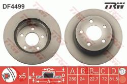 TRW Disc frana TRW DF4499 (DF4499) - automobilus