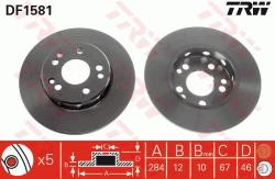 TRW Disc frana TRW DF1581 (DF1581) - automobilus